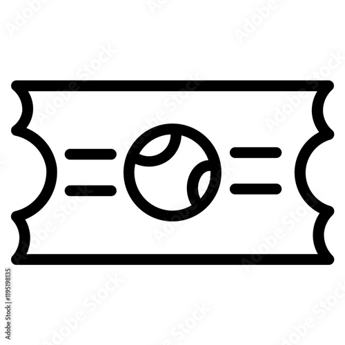 Soccer Ticket Sports Line Icon