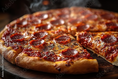 Wallpaper Mural Delicious Hot Pepperoni Pizza Ready to Eat Torontodigital.ca