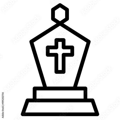 Tactic Minister Chess Line Icon