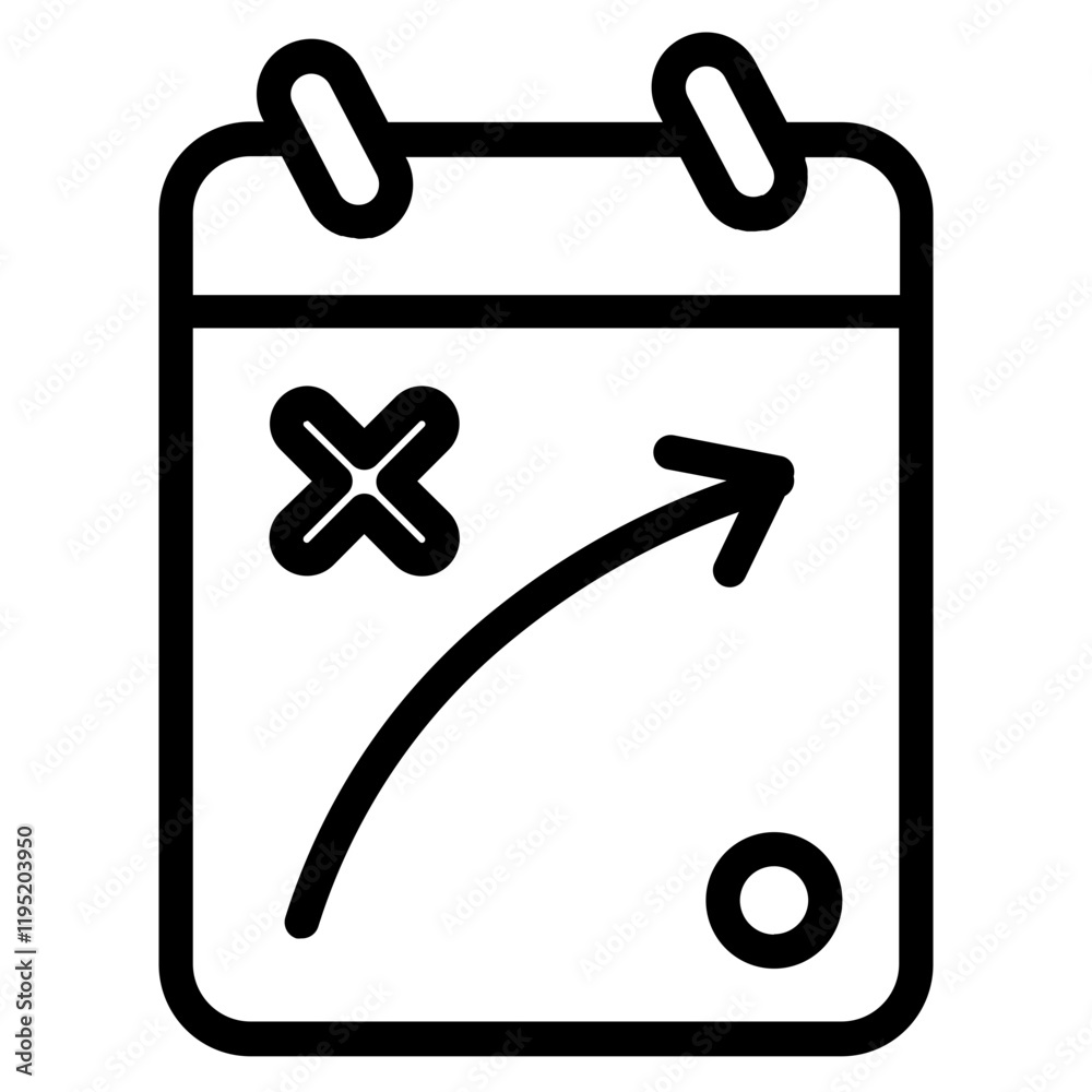 Progress Strategy Plan Line Icon Progress Strategy Plan Line Icon