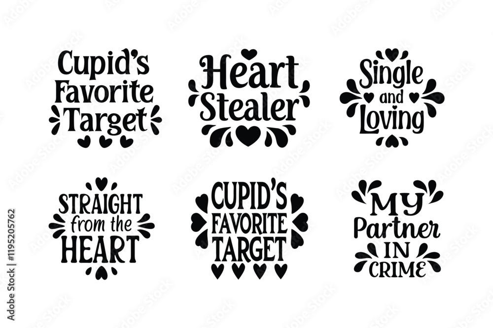 Couple valentine's, romantic, typography t-shirt design bundle Couple valentine's, romantic, typography t-shirt design bundle