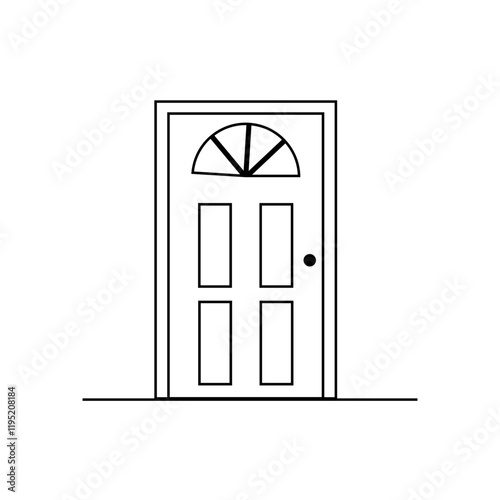 Entrance door icon vector template illustration logo design
