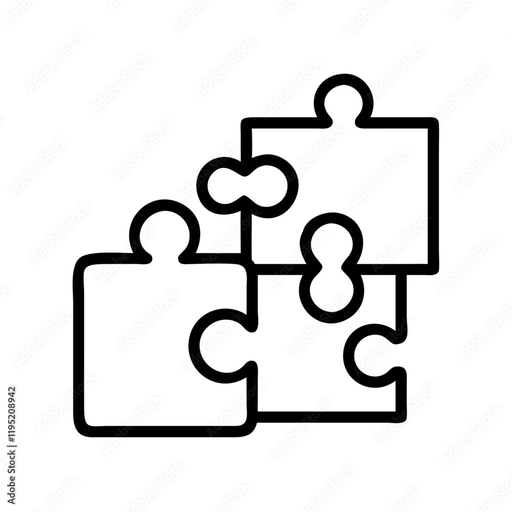 puzzle solving icon, puzzle solving line art - simple line art of puzzle solving, perfect for puzzle solving logos and icons and themed design puzzle solving icon, puzzle solving line art - simple line art of puzzle solving, perfect for puzzle solving logos and icons and themed design