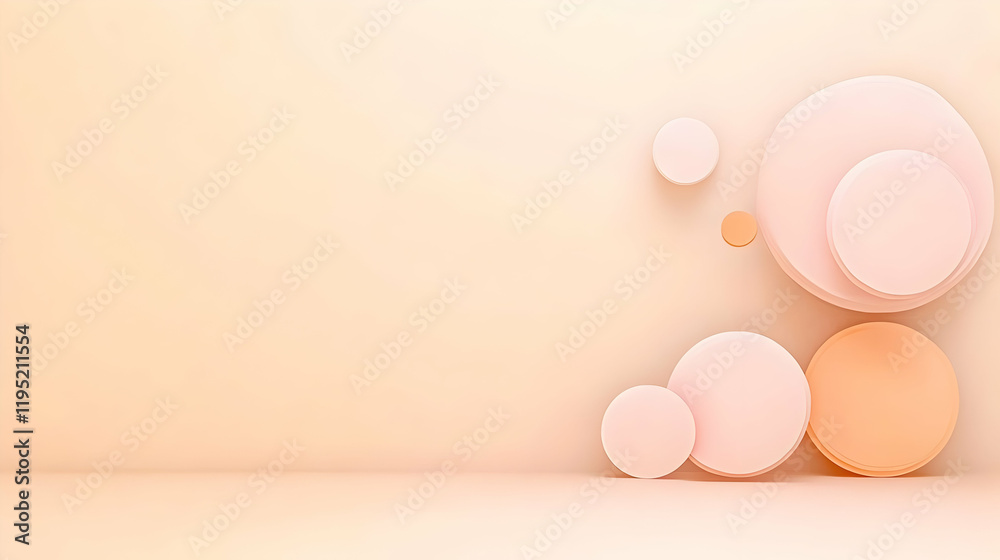 Fototapeta premium Peach Abstract 3D Background