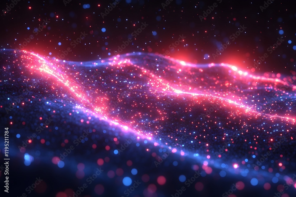Futuristic Abstract Digital Wave with Glowing Particles for Technology and Science Themes Futuristic Abstract Digital Wave with Glowing Particles for Technology and Science Themes