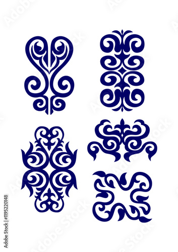 Details of oriental ornaments, vector