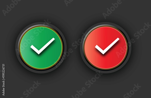3d Check Mark, Check Mark Buttons for Interface and Design, Checkmark Flat Icon 