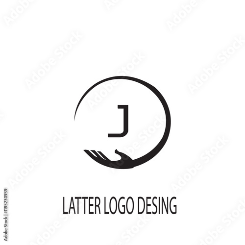 j latter logo and vector