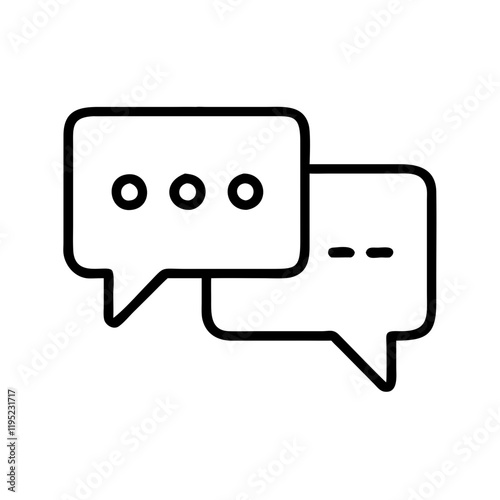 Chat icon featuring speech bubbles symbolizing communication and customer interaction