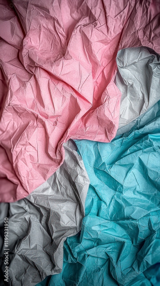 Obraz premium Abstract Pastel Pink Blue Gray Crepe Paper Texture Background