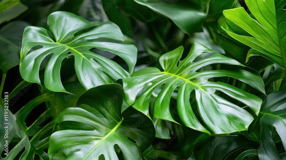 Green leaves healthy food. Generative AI Green leaves healthy food. Generative AI