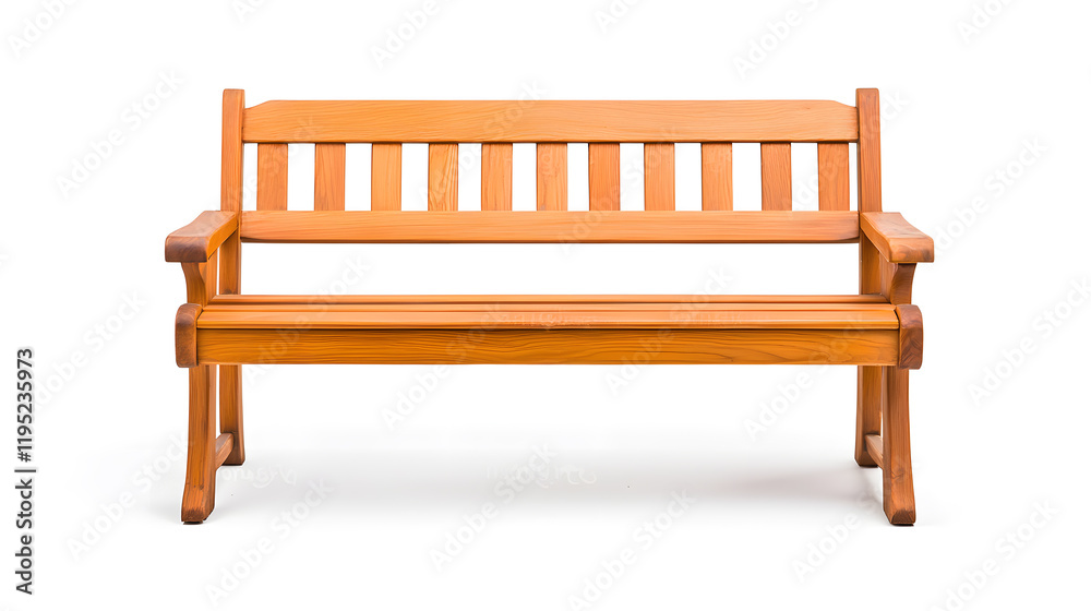 Wooden bench, isolated on white background. Wooden bench, isolated on white background.