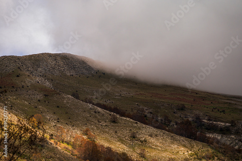 mountain landscape along the road from Nemoli to Maratea, Potenza, Basilicata photo