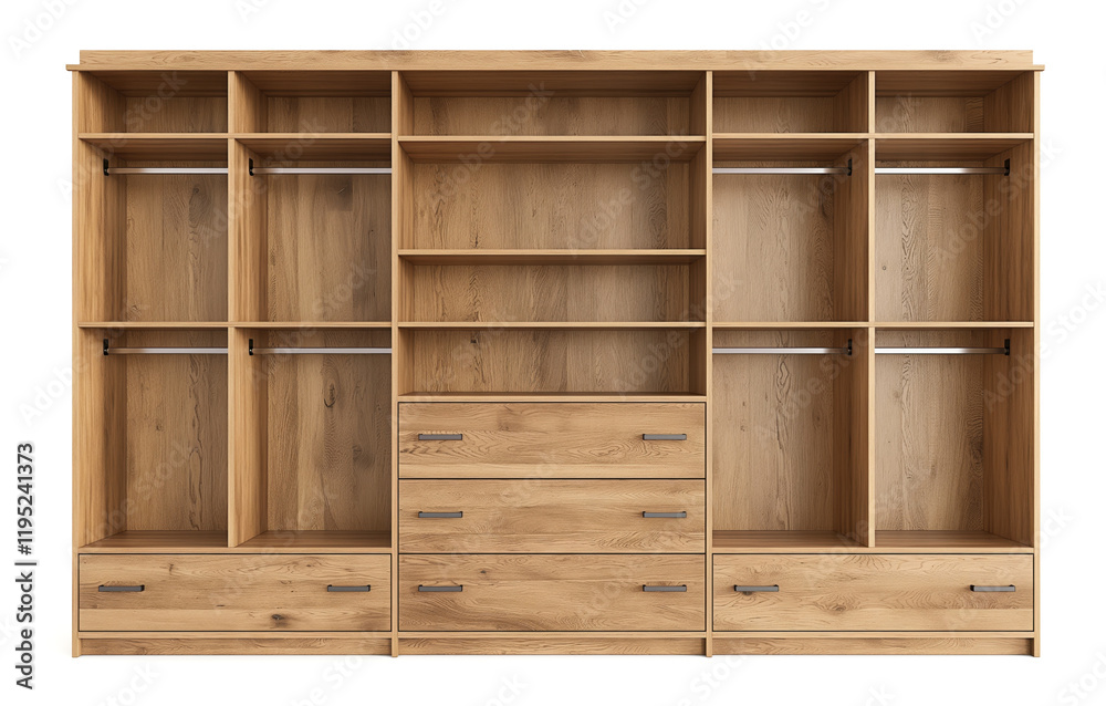 Wooden cabinet isolated on white background. Empty closet. Wardrobe. Frame wooden furniture.
Wooden cabinet isolated on white background. Empty closet. Wardrobe. Frame wooden furniture.