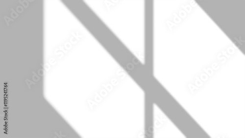 Window Frame Gobo Effect on a transparent background, 4k UHD, 16:9 ratio. Realistic shadows for overlay, multiply Blend Modes for mockups. Light casting on a surface. 30% opacity pure black.