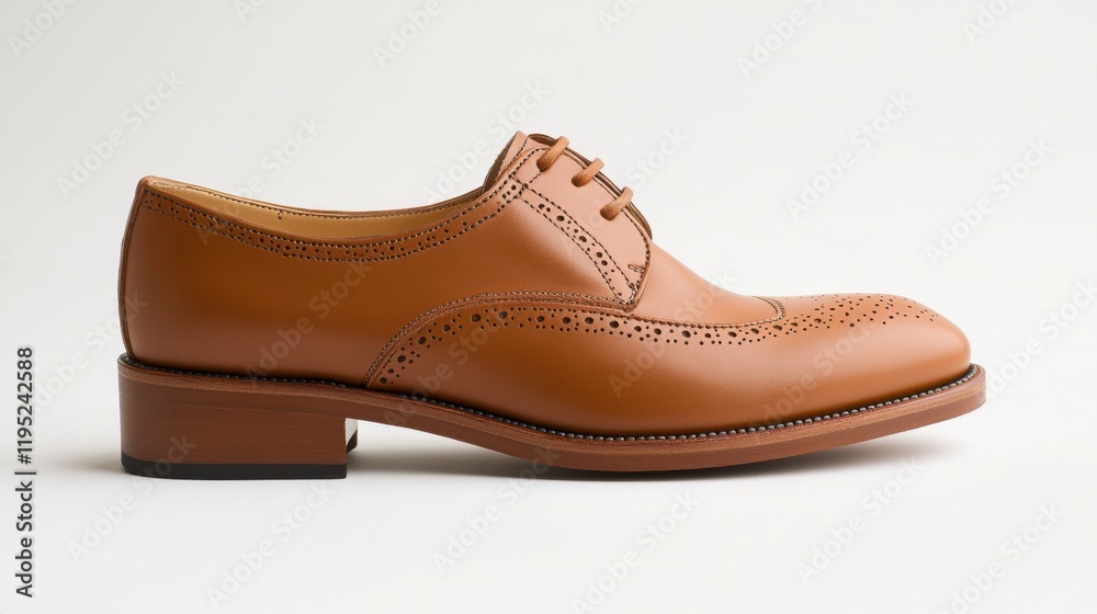 Leather shoes white background. Generative AI Leather shoes white background. Generative AI