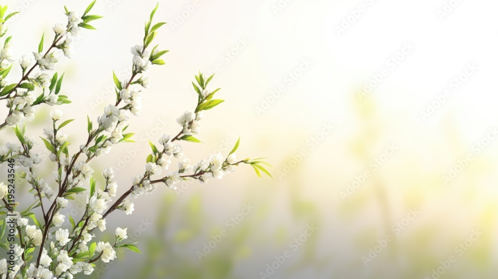 Delicate willow branches in fresh green, soft morning light, serene and minimalist Qingming Festival scene. Delicate willow branches in fresh green, soft morning light, serene and minimalist Qingming Festival scene.