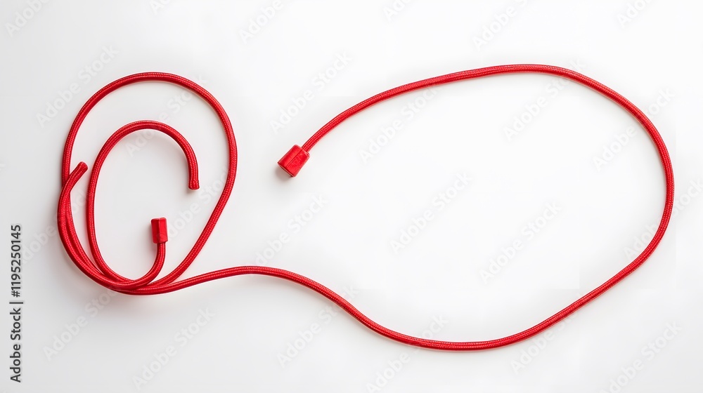 Red cord forms a number two zero design Red cord forms a number two zero design