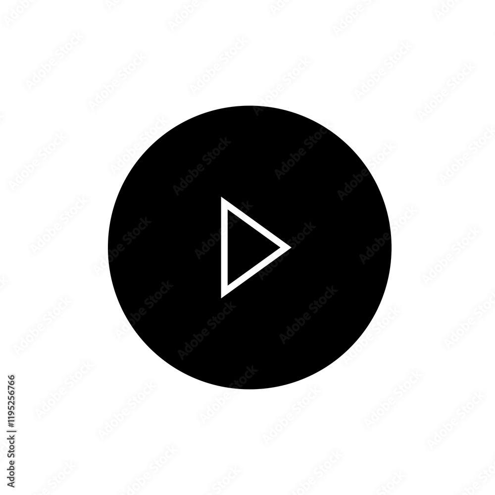 Play sign on transparent background Play sign on transparent background
