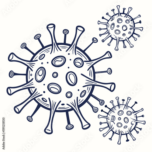 Human Metapneumovirus Vector Illustration 