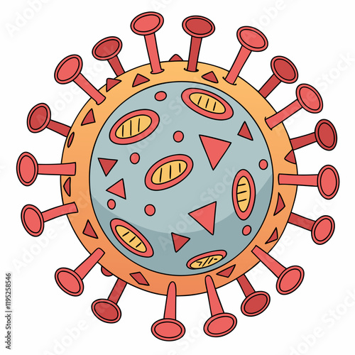 Human Metapneumovirus Vector Illustration 