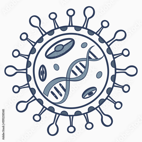 Human Metapneumovirus Vector Illustration 