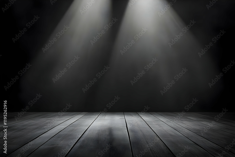 Dark Wooden Floor Spotlight Background Dark Wooden Floor Spotlight Background