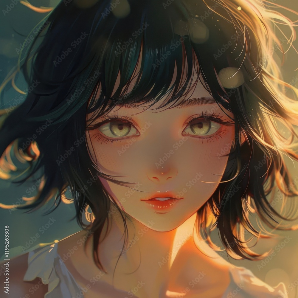 Dreamy Portrait of a Young Woman in Soft Light Dreamy Portrait of a Young Woman in Soft Light