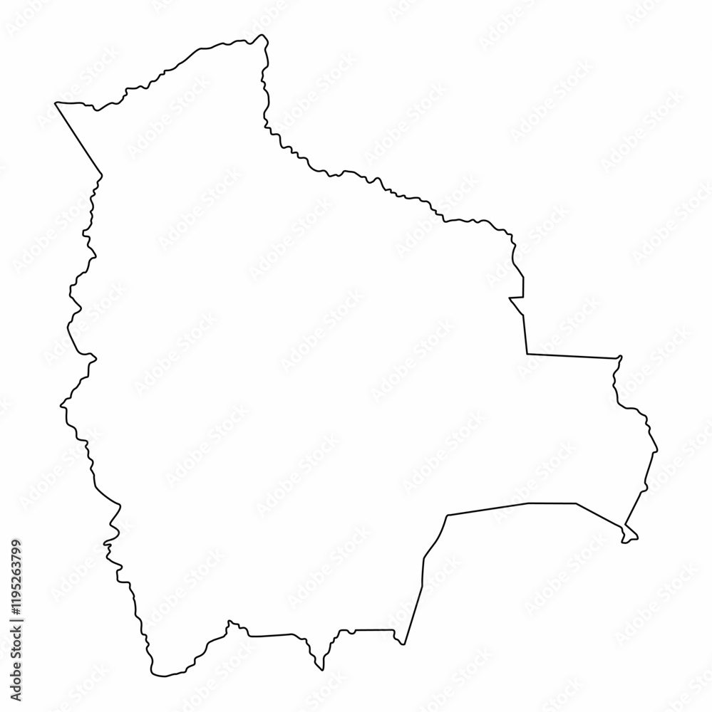 Bolivia outline map