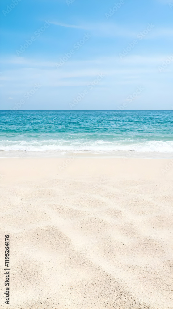 Beach Background Image: White Sand and Blue Ocean Beach Background Image: White Sand and Blue Ocean