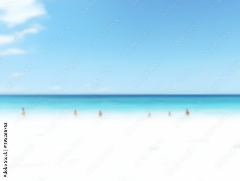 Fototapeta premium Blurred Beach Scene Abstract Background