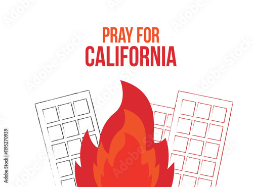Pray for Los Angeles, California concept background.