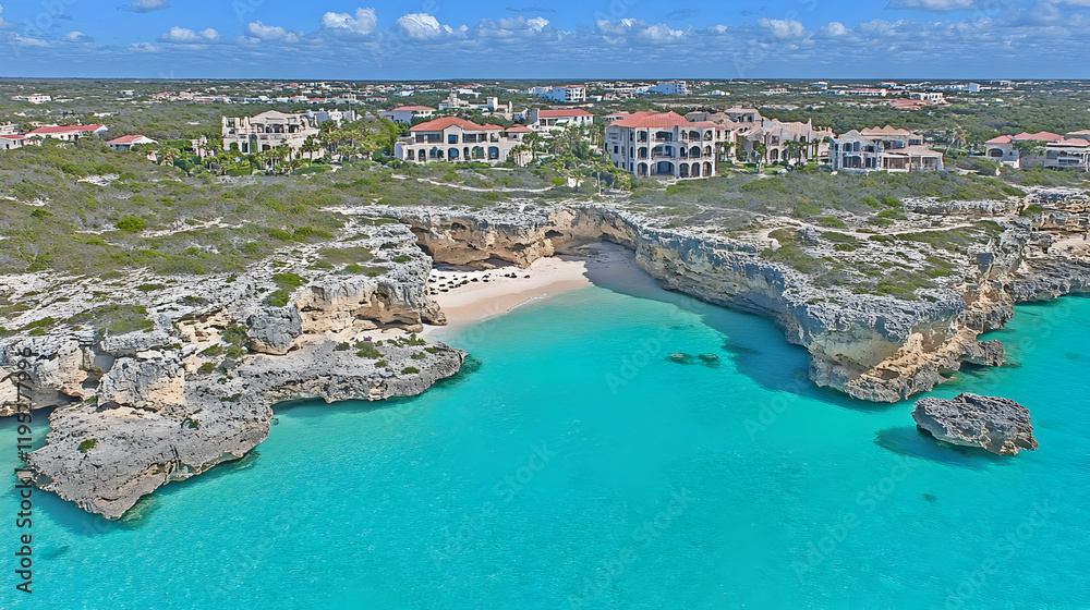 Fototapeta premium Secluded Beach Cove Aerial Photo