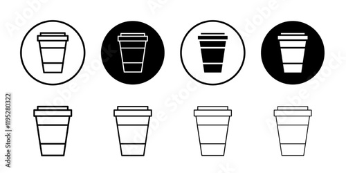 coffee icon Simple outline illustration set