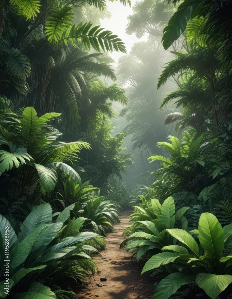 Dense foliage of tropical leaves and greenery in a forest environment, plant life, leafy plants, tropical leaves Dense foliage of tropical leaves and greenery in a forest environment, plant life, leafy plants, tropical leaves