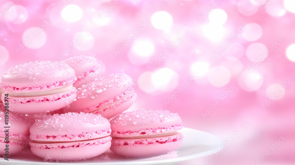 Pink Macarons Sweet Treat Photo Pink Macarons Sweet Treat Photo