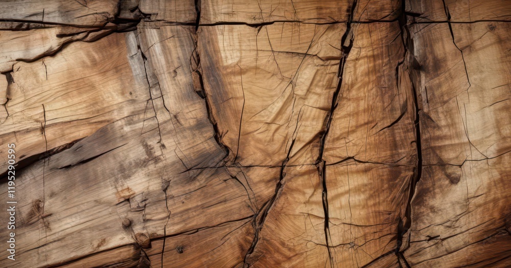 Distressed wood texture with horizontal cracks and scratches overlaying a natural landscape, landforms, geography, horizontal distress Distressed wood texture with horizontal cracks and scratches overlaying a natural landscape, landforms, geography, horizontal distress