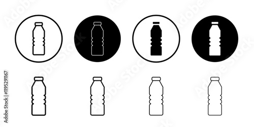 water bottle icon Simple outline illustration set