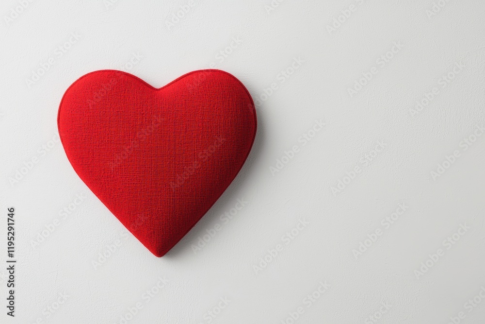 Red heart symbolizing love and healthcare on white background Red heart symbolizing love and healthcare on white background