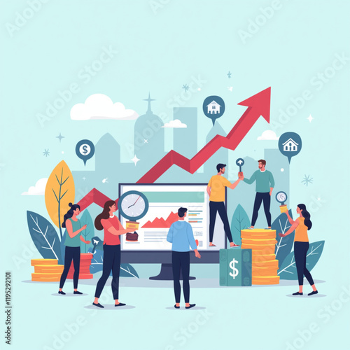 Paid marketing and advertising boost to increase sales. Campaign to create brand recognition with purchased ads, commercials and banners. Simple design. 