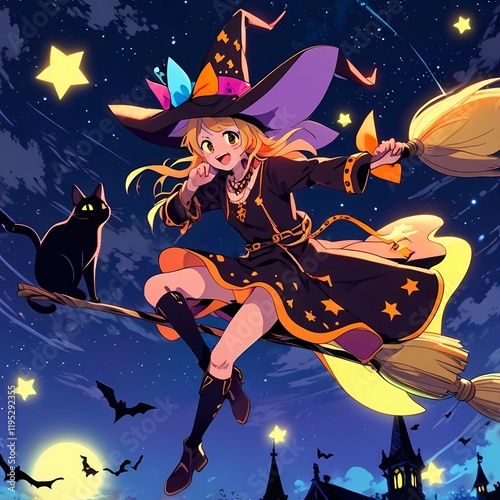 witch on a broom