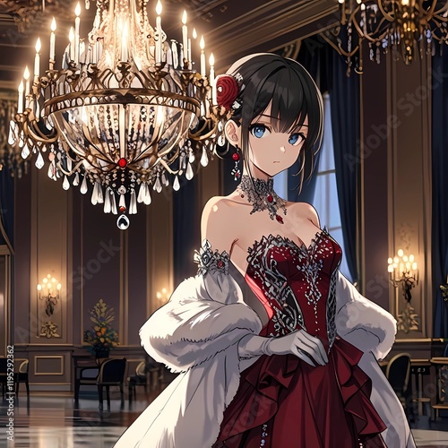 portrait of a woman in a interior