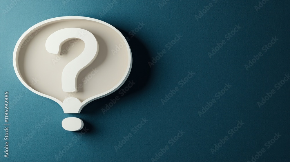 Question Mark in Speech Bubble: Enigma, Inquiry, and Contemplation Question Mark in Speech Bubble: Enigma, Inquiry, and Contemplation