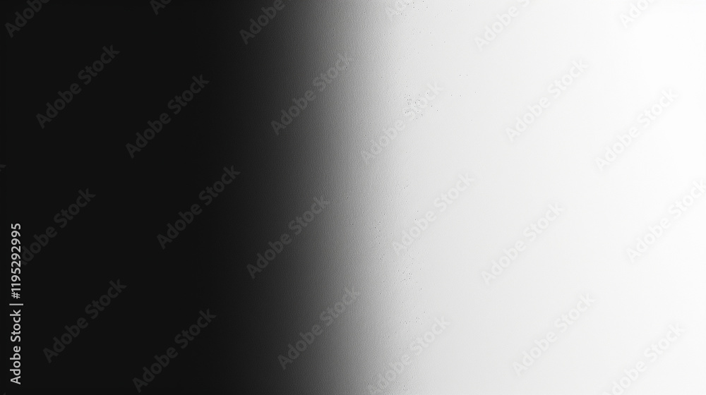 Obraz premium A minimalist black-and-white gradient background transitioning from deep black at the edges to soft white in the center for text placement