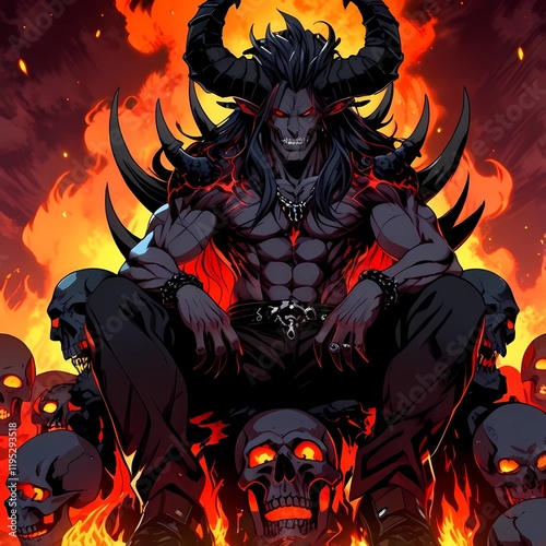 halloween background with skull