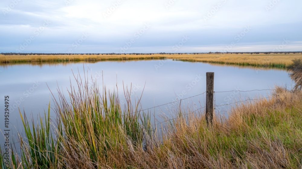 Serene Pond in the Countryside
