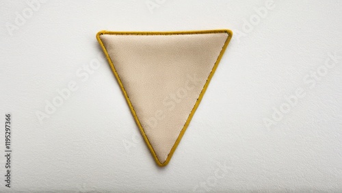 Premium triangle suede patch with clean stitching for crafts.