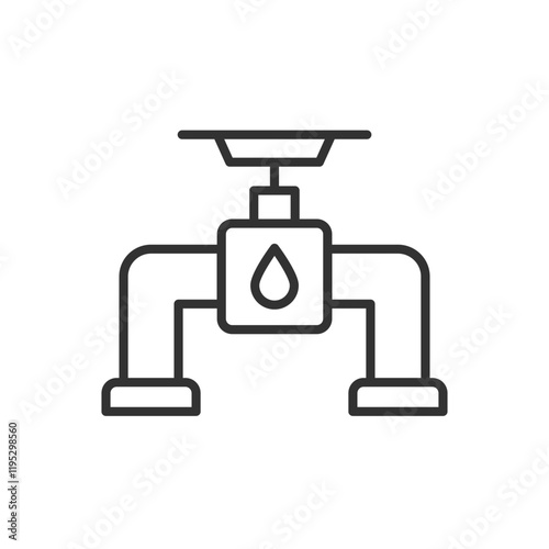 Oil Pipe Icon - Valve Icon