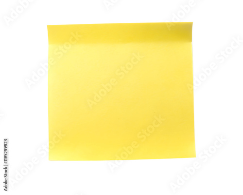 yellow sticky note isolated photo