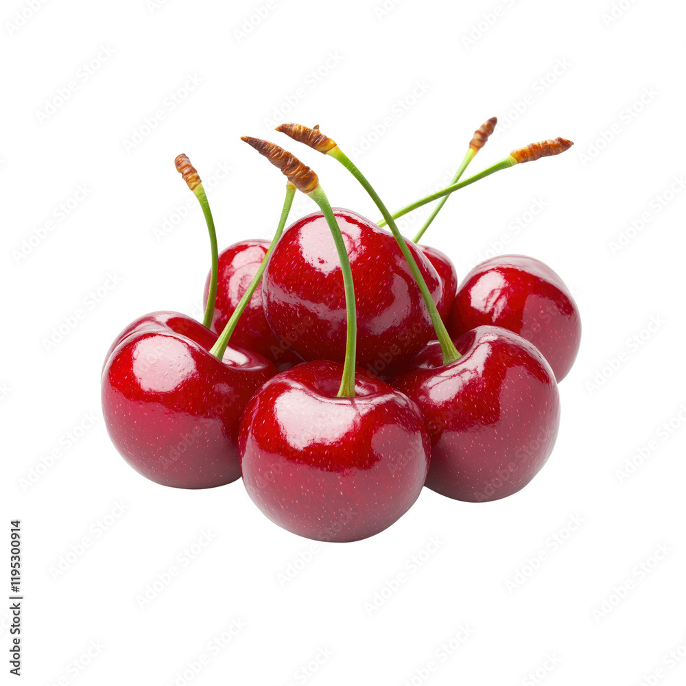 Juicy Red Cherries Cluster - Fresh Summer Fruit Juicy Red Cherries Cluster - Fresh Summer Fruit